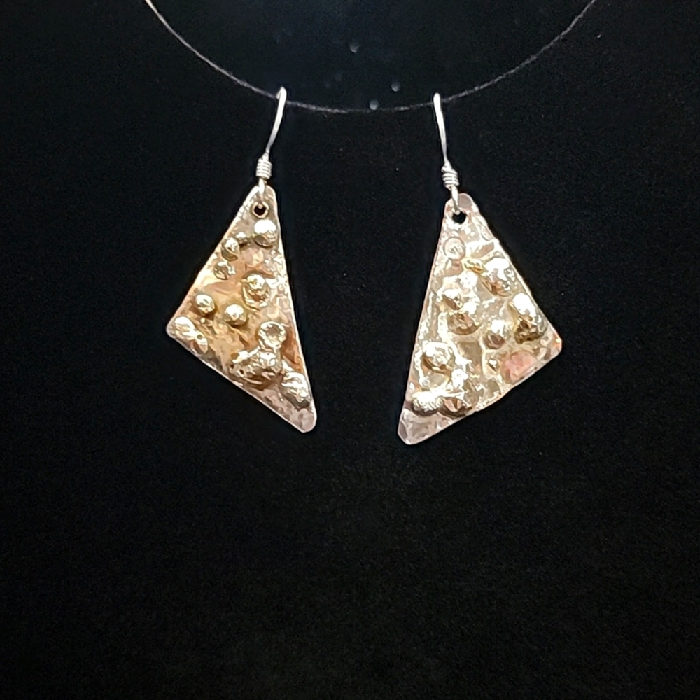 Handmade Sterling Silver & Copper fusion Earrings